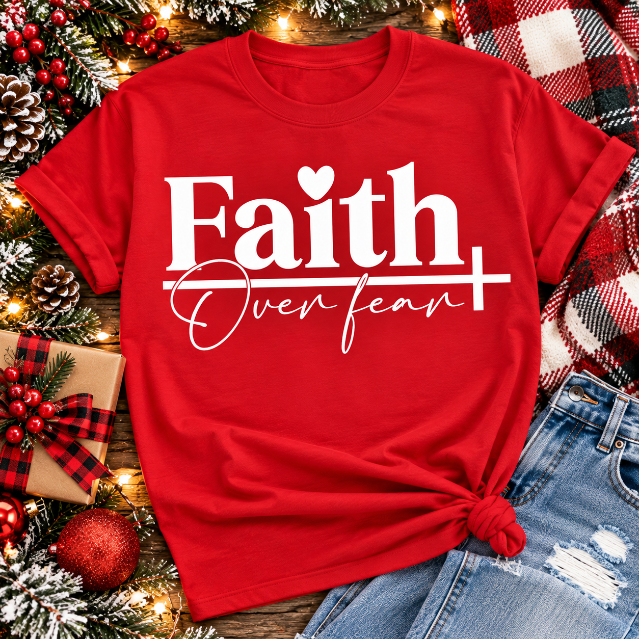 Deal of the Day Graphic Apparel - Faith Over Fear 🖤
