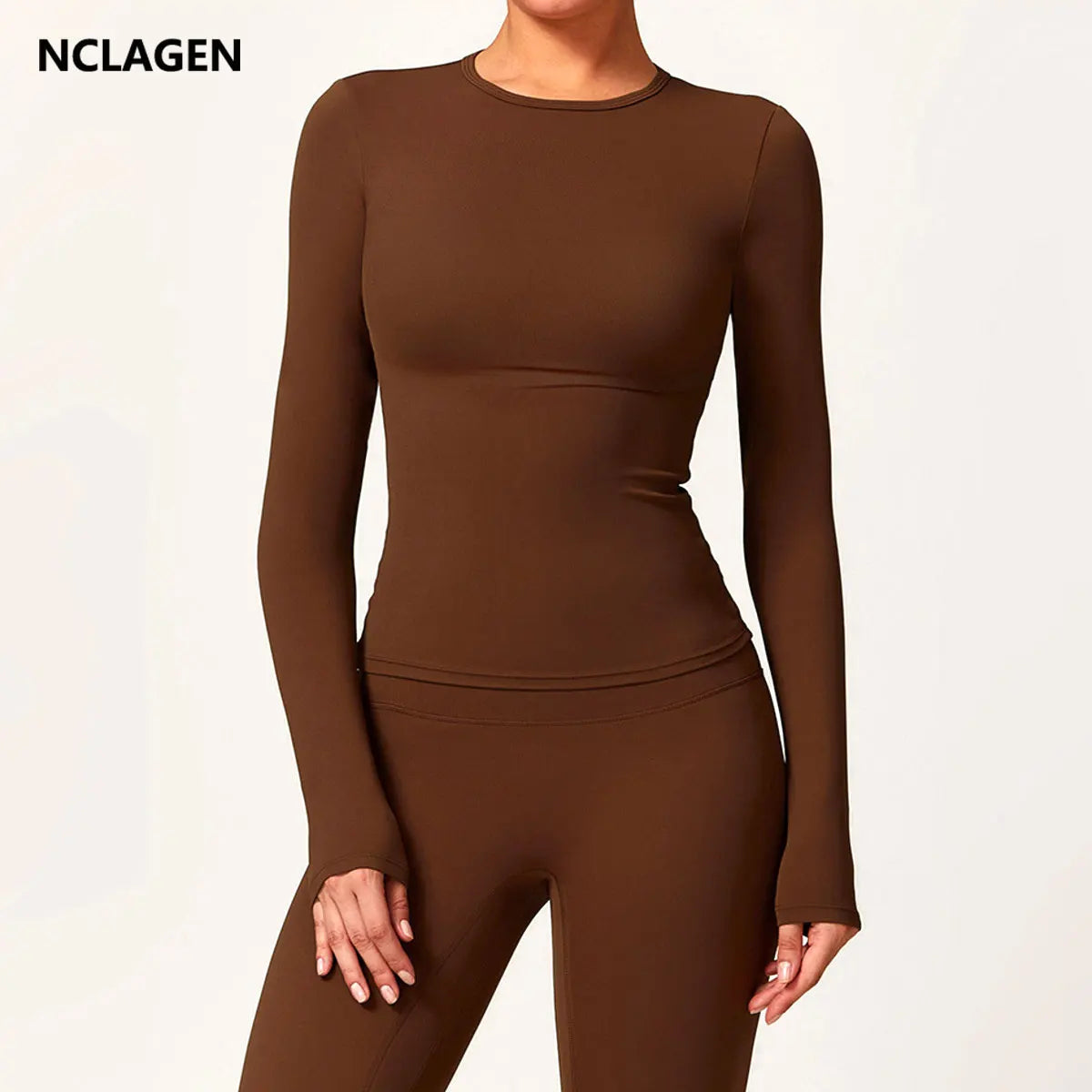 NCLAGEN Women’s Long Sleeve Workout Top
