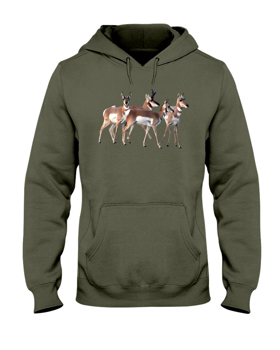 Pronghorn Huddle, The WYldlife Fund, Moss Apparel, Hoodie
