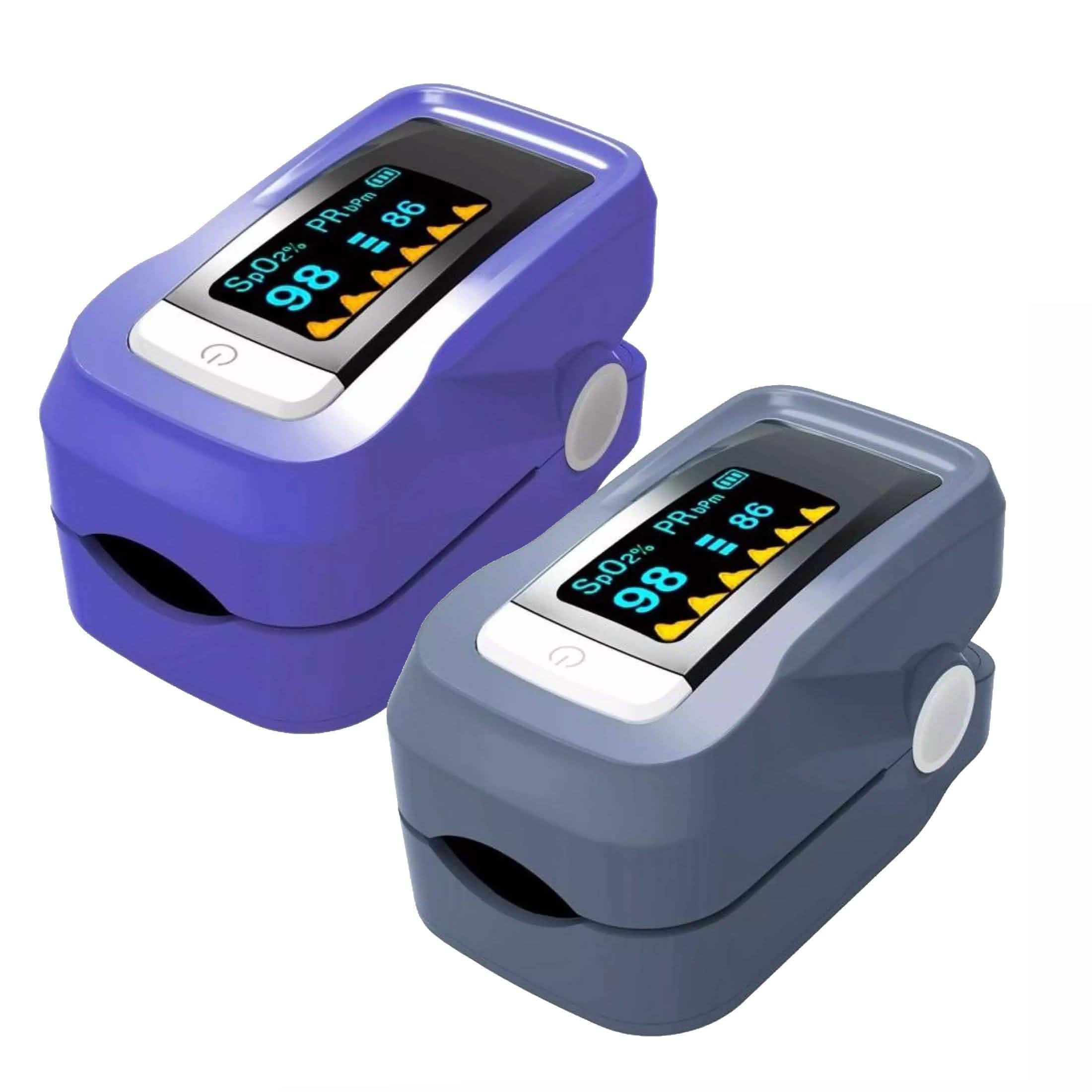 Simple Finger Pulse Oximeter Blood Pressure Monitor Heart Rate Portable